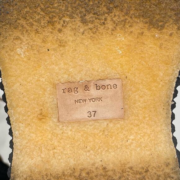 NEW Rag & Bone Black Suede Sloane Boots Lace Up Combat Boot Women's US 7 $550 - Picture 13 of 13